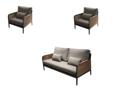 Ensemble détente Raphia (2 fauteuils + 1 canapé 2 places)