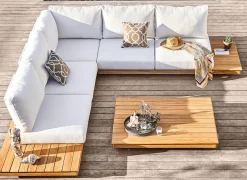 Ensemble salon d'angle Newcastle (Méridiennes D/G + angle + table basse)