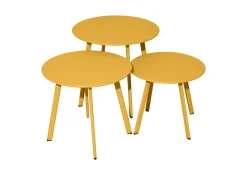 Lot de 3 tables basses Massaï