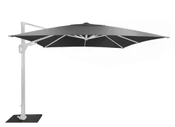 Parasol déporté Elios Sunbrella® 3x3 m orientable, mât blanc
