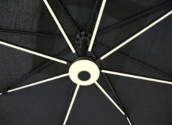 Parasol déporté Elios 3 x 3 m LED