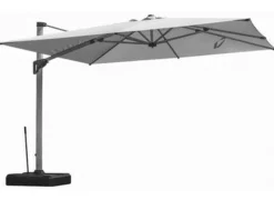 Parasol déporté 3x3 m, ouverture motorisée