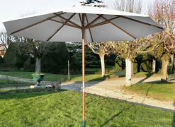 Parasol droit bois Manivelle Ø 300 cm