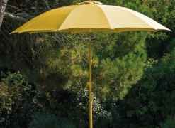 Parasol droit Ø 270 cm (coloris mât/toile assortis)