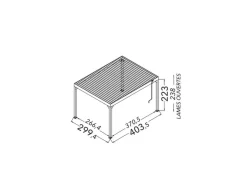 Pergola autoportée Mira 3x4 m manuelle