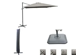Set d'ombrage complet (1 parasol déporté NH 3x3 + 1 housse + 1 lestage)