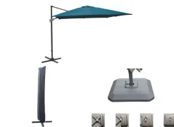 Set d'ombrage complet (1 parasol déporté NH 3x3 + 1 housse + 1 lestage)