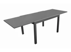 Table Elise 140/240 cm, plateau verre