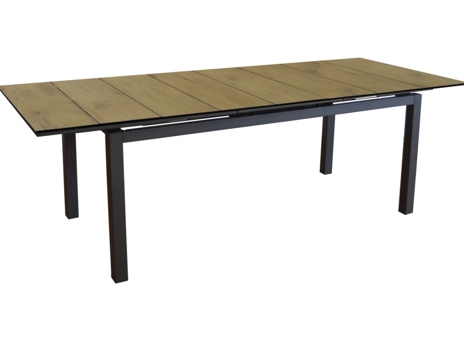 Table Hivaoa 180/240cm, plateau à lames HPL
