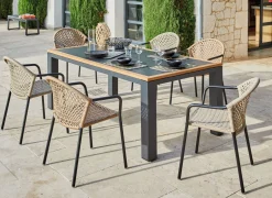 Table Torino 232 cm, plateau Kedra® - Teck FSC®
