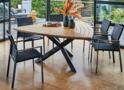 Table triangle Ferrone 170 cm, plateau Teck FSC®